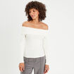 T-shirt manches longues ecru femme