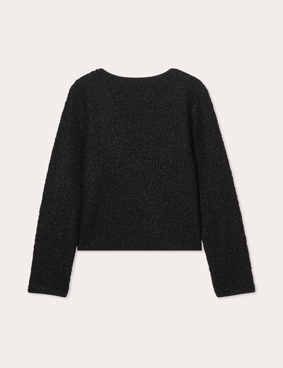 Gilet effet polaire noué noir femme