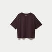 T-shirt manches courtes activewear marron fonc&eacute; femme