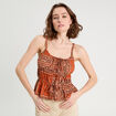 Débardeur bretelles fines terracotta femme