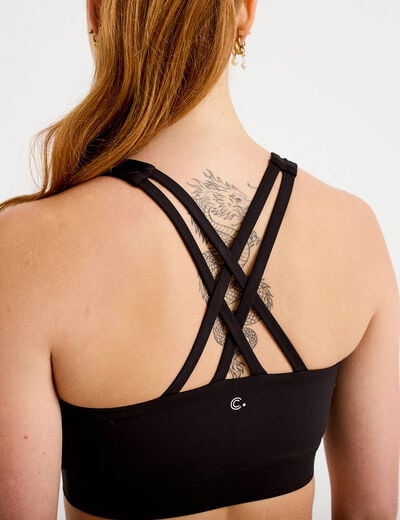 Brassi&egrave;re de sport activewear noir femme