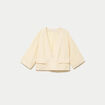 Veste ample manches 3/4 jaune pastel femme