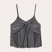 Débardeur effet boule gris argent femme