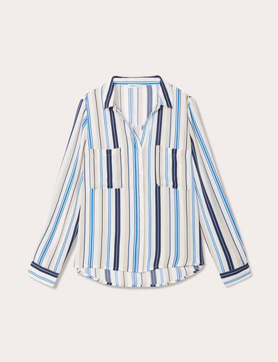 Chemise manches longues blanc femme