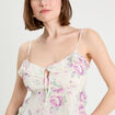 Caraco bretelles fines blanc femme