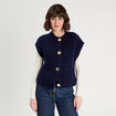 Gilet sans manches bleu marine femme