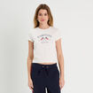 T-shirt manches courtes ecru femme