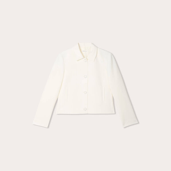 Veste cintrée boutonnée ecru femme