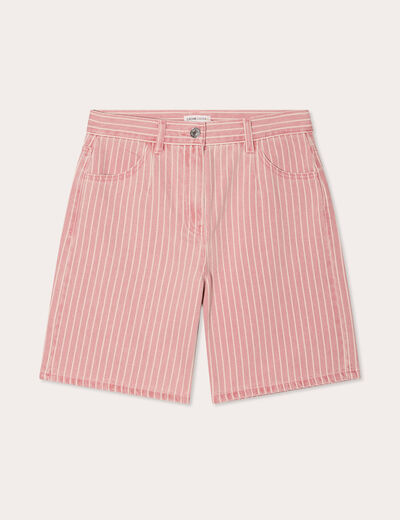 Bermuda large rose clair femme
