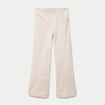 Pantalon bootcut taille basse en jean ecru femme