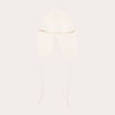 Bonnet avec cordons ecru femme