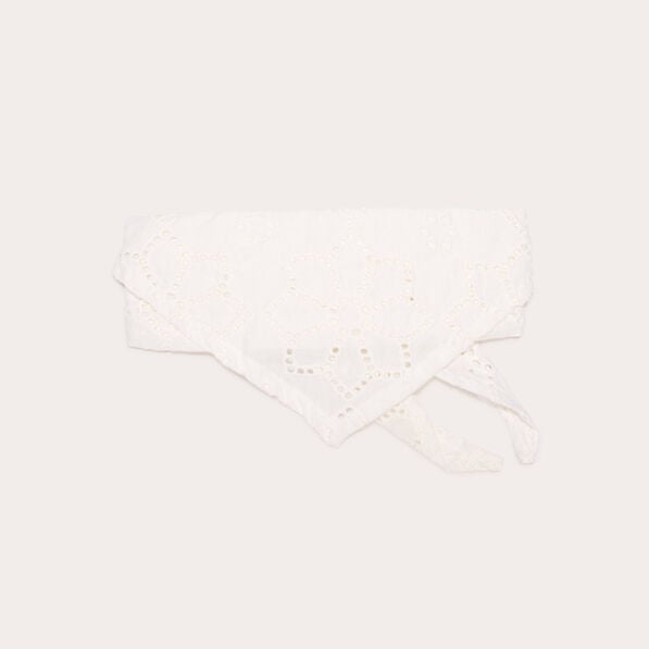 foulard triangle broderie blanc femme Foulard triangle broderie blanc femme