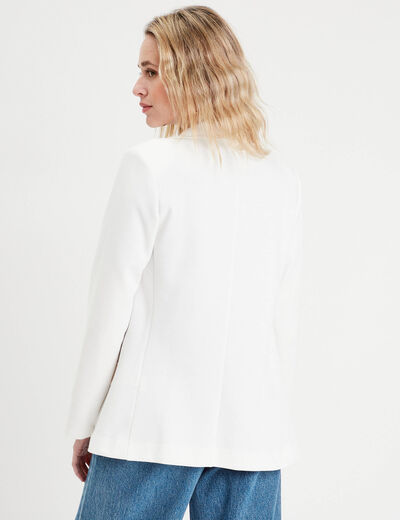 Veste blazer cintrée ecru femme