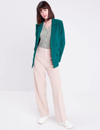 Blouse Charlotte - manches longues blanc femme