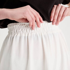 Jupe longue évasée ecru femme