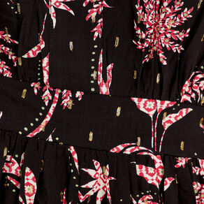 Robe longue évasée bretelles noir femme