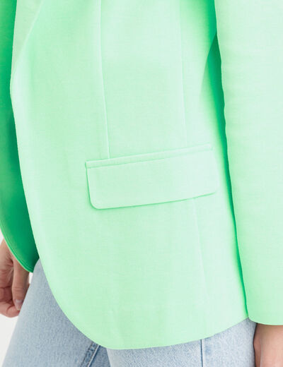 Veste blazer cintrée vert fluo femme