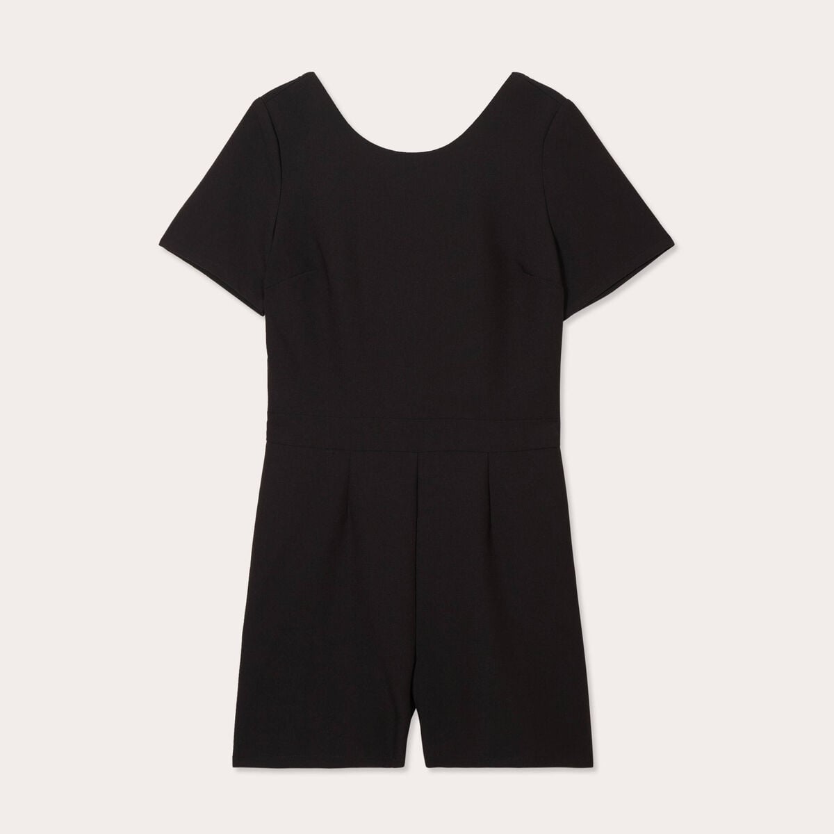 Combishort ajust&eacute;e noeud dos noir femme