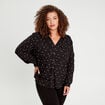 Chemise manches longues noir femme