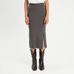 Jupe midi moulante gris foncé femme