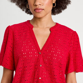 T-shirt manches courtes rouge femme