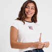 T-shirt manches courtes ecru femme