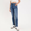 Jean droit regular taille standard denim stone femme