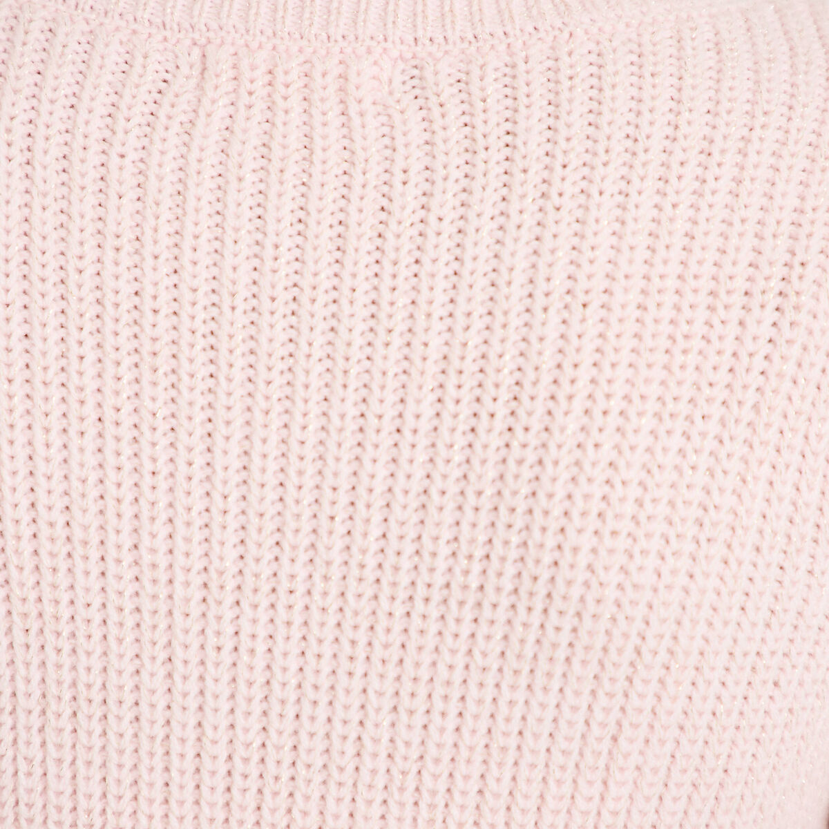 Pull manches longues brillant rose clair femme