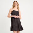 Robe évasée bretelles noir femme