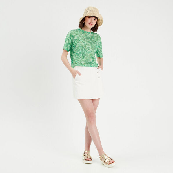 t shirt manches courtes vert femme T-shirt manches courtes vert femme