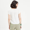 Blouse manches courtes ecru femme