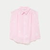 Chemise sans manches col classique rose femme