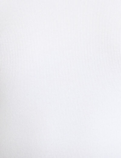 T-shirt col bateau blanc femme