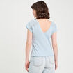 T-shirt manches courtes bleu clair femme