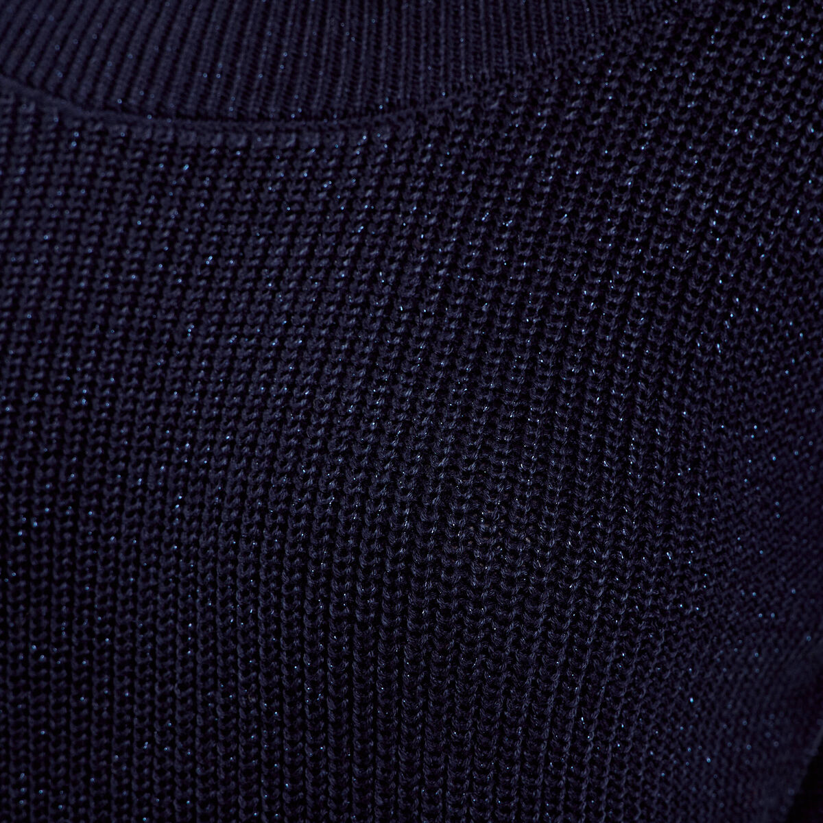 Pull col bateau bleu marine femme