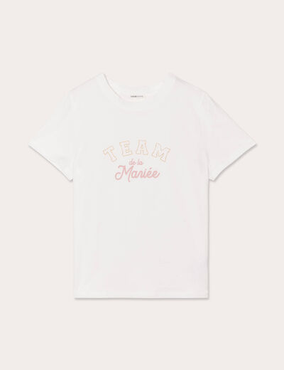 T-shirt manches courtes blanc femme