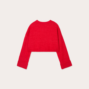 pull cropped manches longues rouge femme Pull cropped manches longues rouge femme