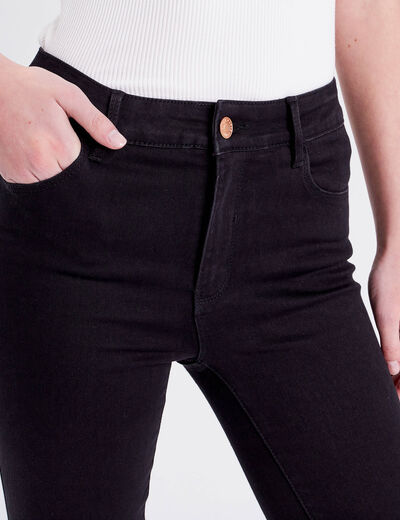 Jeans slim 5 poches denim noir femme