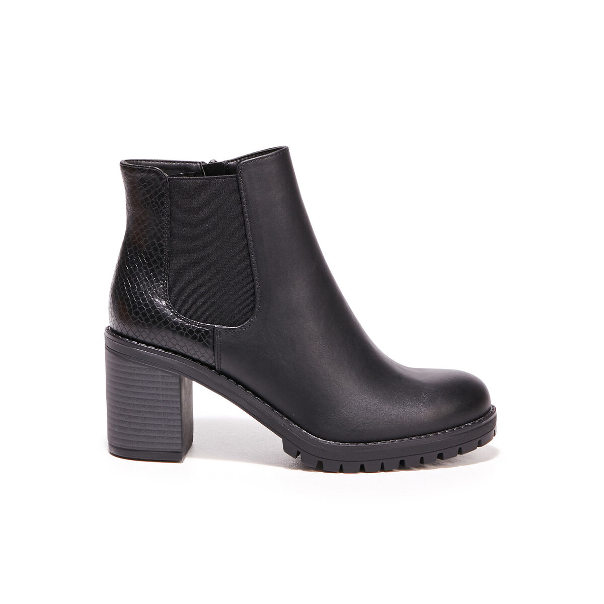 Bottines chelsea à talons noir femme