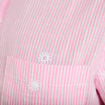 Chemise brod&eacute;e manches longues rose femme