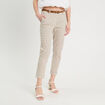 Pantalon chino slim 7/8ème blanc femme