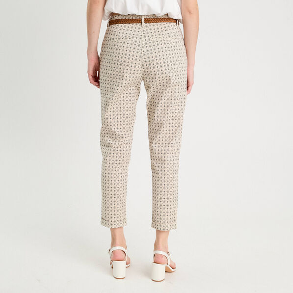 pantalon chino slim 78eme blanc femme Pantalon chino slim 7/8ème blanc femme