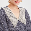 Blouse manches longues noir femme