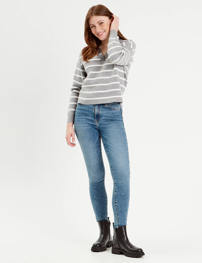 Jeans skinny push-up denim bleach femme