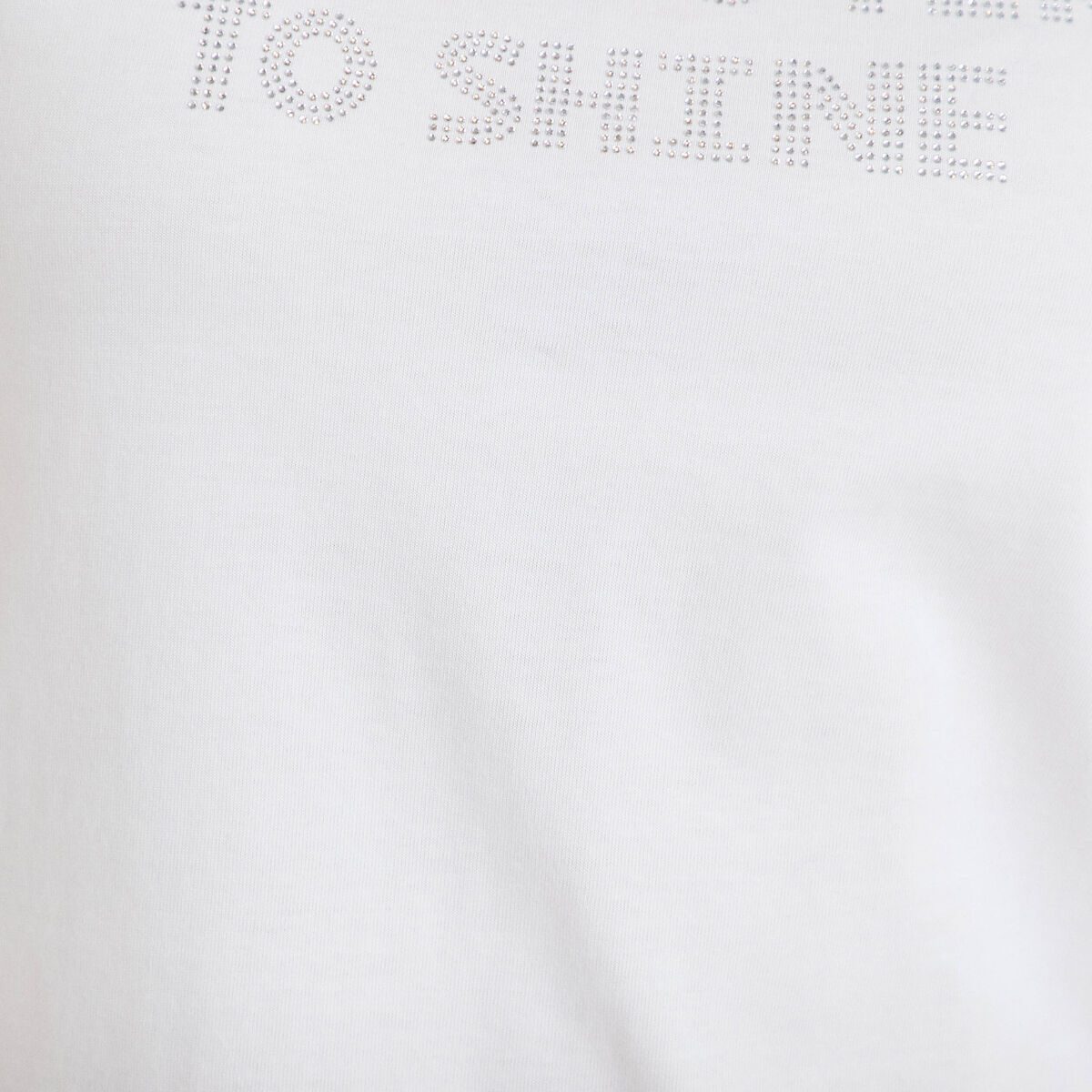T-shirt col rond manches courtes blanc femme