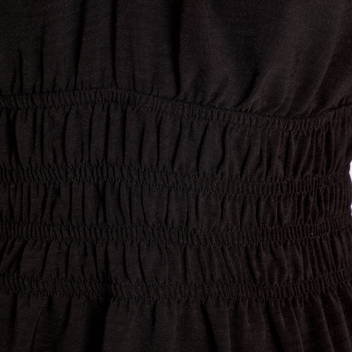 Robe évasée fluide noir femme