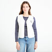 Gilet sans manches matelass&eacute; ecru femme