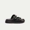 Mules &agrave; d&eacute;tails clout&eacute;s noir femme
