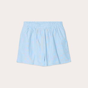 Short droit bleu femme