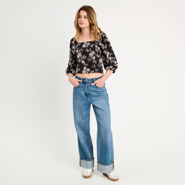 blouse manches 34 noir femme Blouse manches 3/4 noir femme